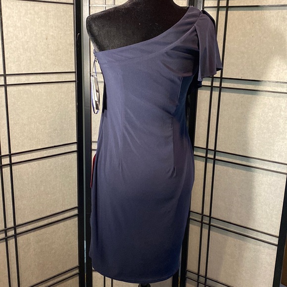 Betsy & Adam formal size 6 flutter dress NWT-navy - Picture 3 of 11